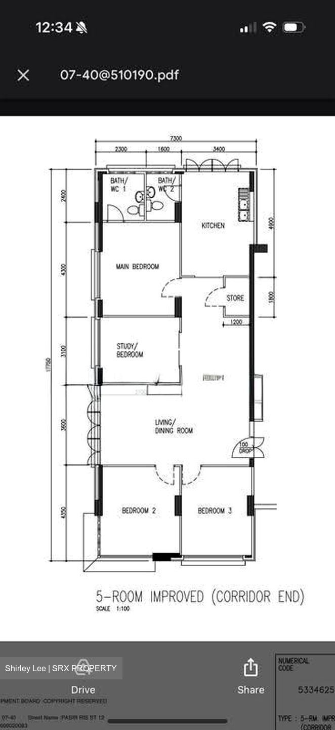 Blk 190 Pasir Ris Street 12 (Pasir Ris), HDB 5 Rooms #611138101